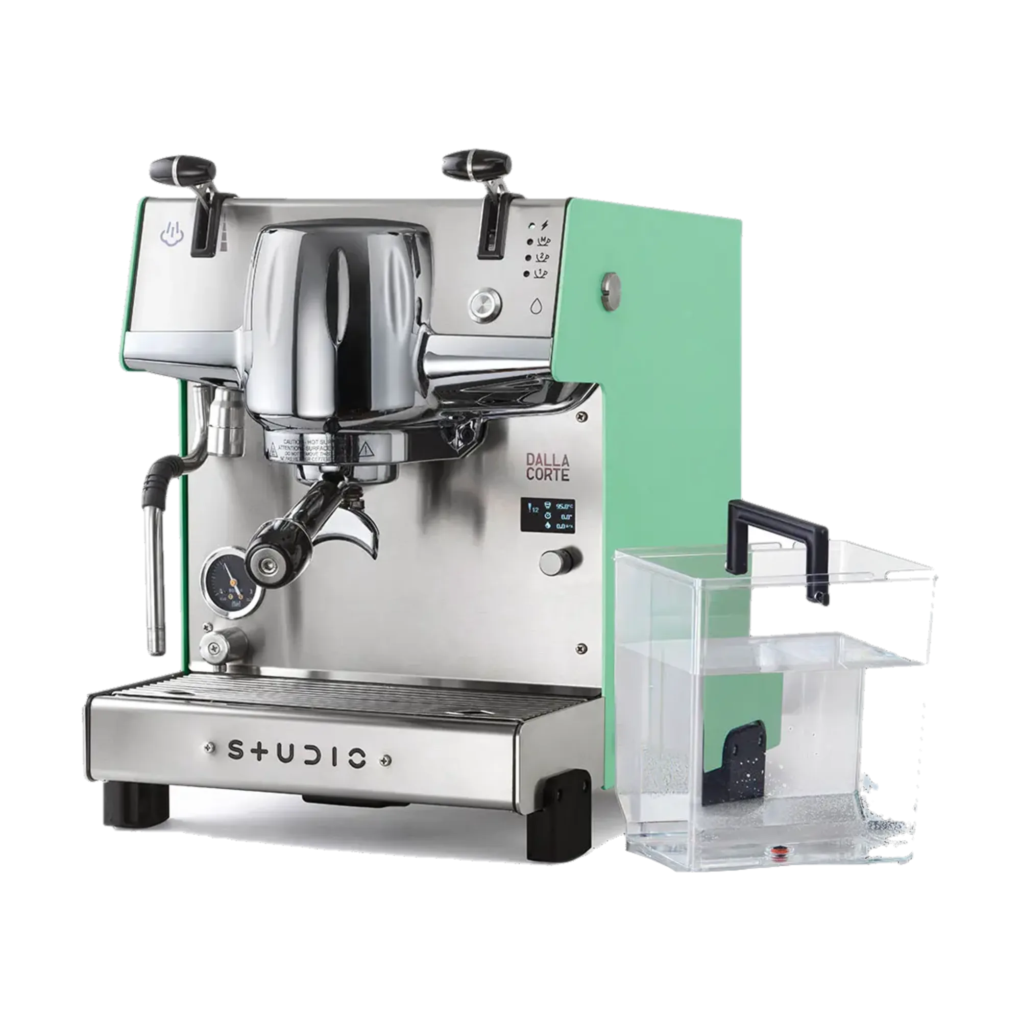 Dalla Corte Studio commercial espresso machine close-up, repaired and serviced by Grajqevci in Toronto and the GTA.