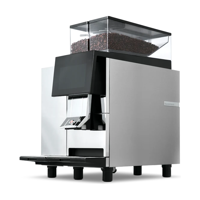 Thermoplan Black & White 4 Compact commercial high-volume super-automatic machine close-up.